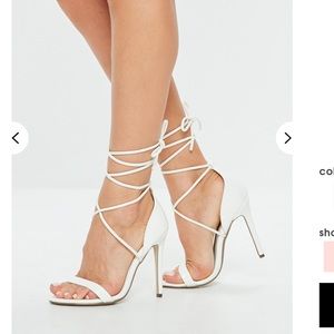 Missguided Barely There laceup heels